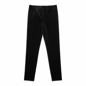 NWOT Polo Ralph Lauren Girls Black Velvet Leggings Winter Classic Preppy Stretch